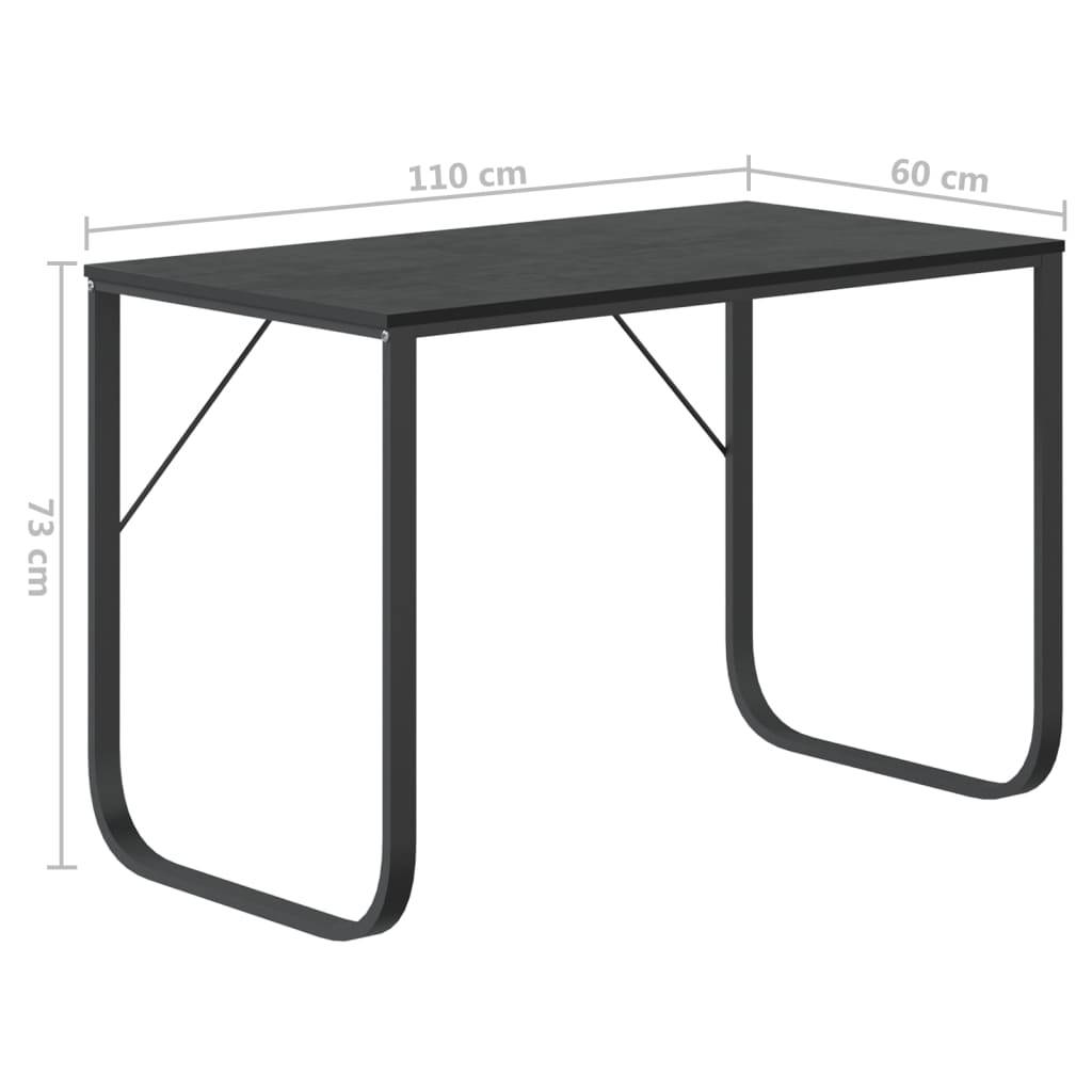 vidaXL Computertisch Schwarz 110x60x73 cm Holzwerkstoff