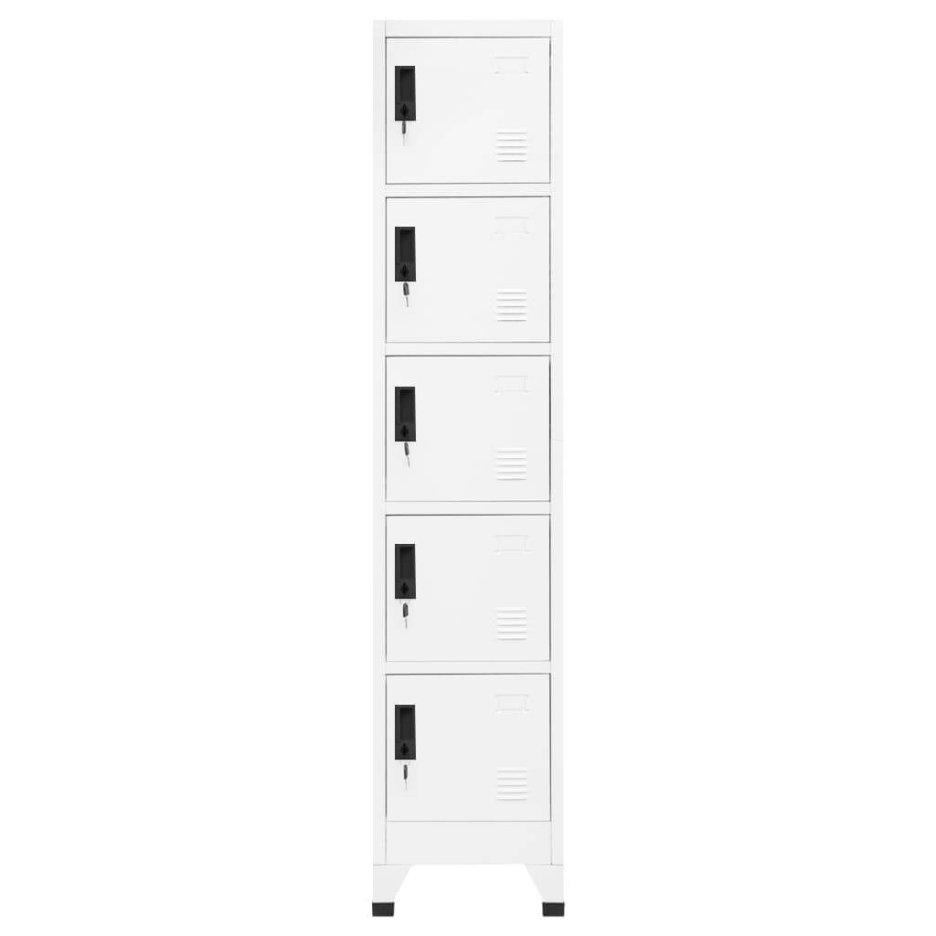 vidaXL Schließfachschrank Weiß 38x40x180 cm Stahl