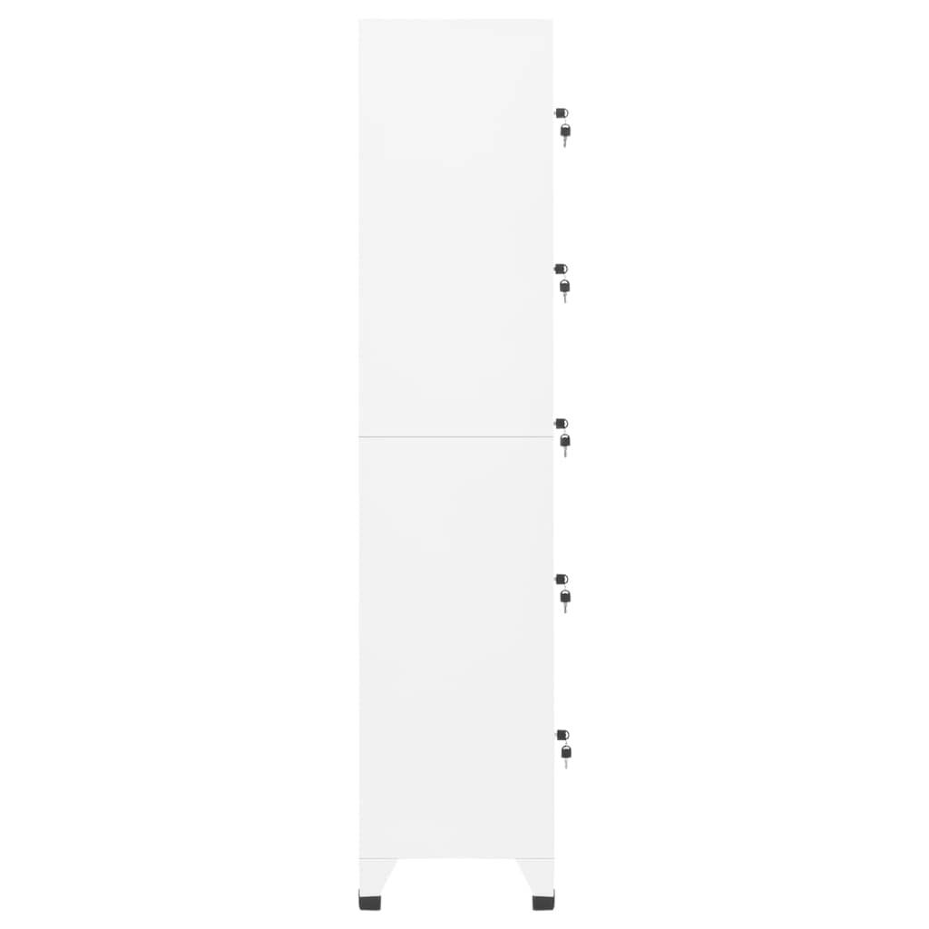 vidaXL Schließfachschrank Weiß 38x40x180 cm Stahl
