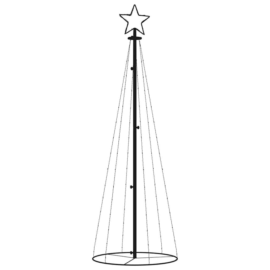 vidaXL LED-Weihnachtsbaum Kegelform Warmweiß 108 LEDs 70x180 cm