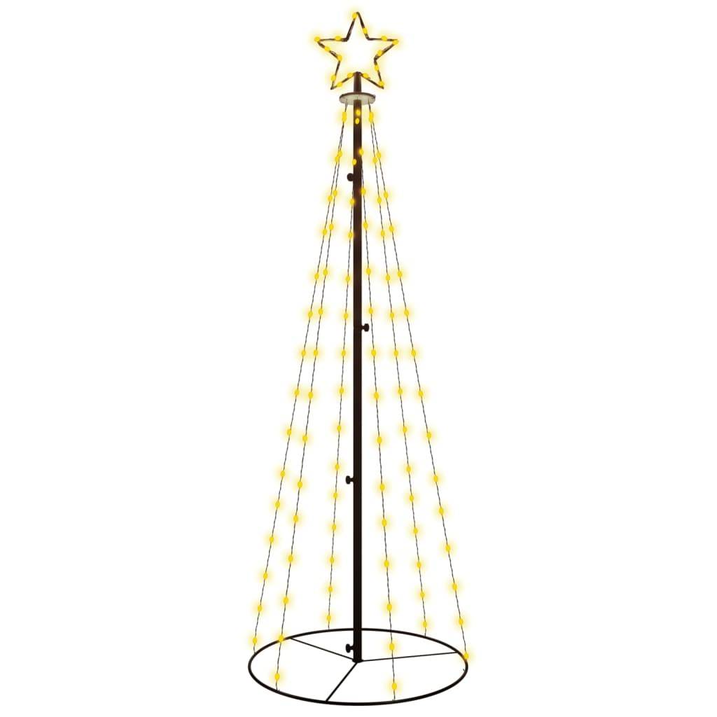 vidaXL LED-Weihnachtsbaum Kegelform Warmweiß 108 LEDs 70x180 cm