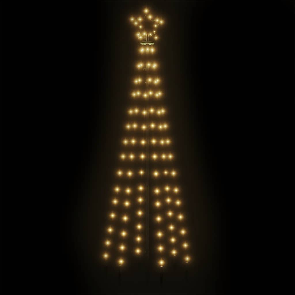 vidaXL LED-Weihnachtsbaum Kegelform Warmweiß 108 LEDs 70x180 cm
