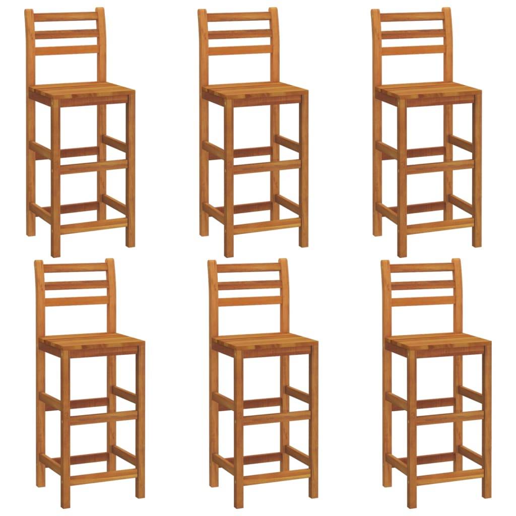 vidaXL Barhocker 6 Stk. Massivholz Akazie