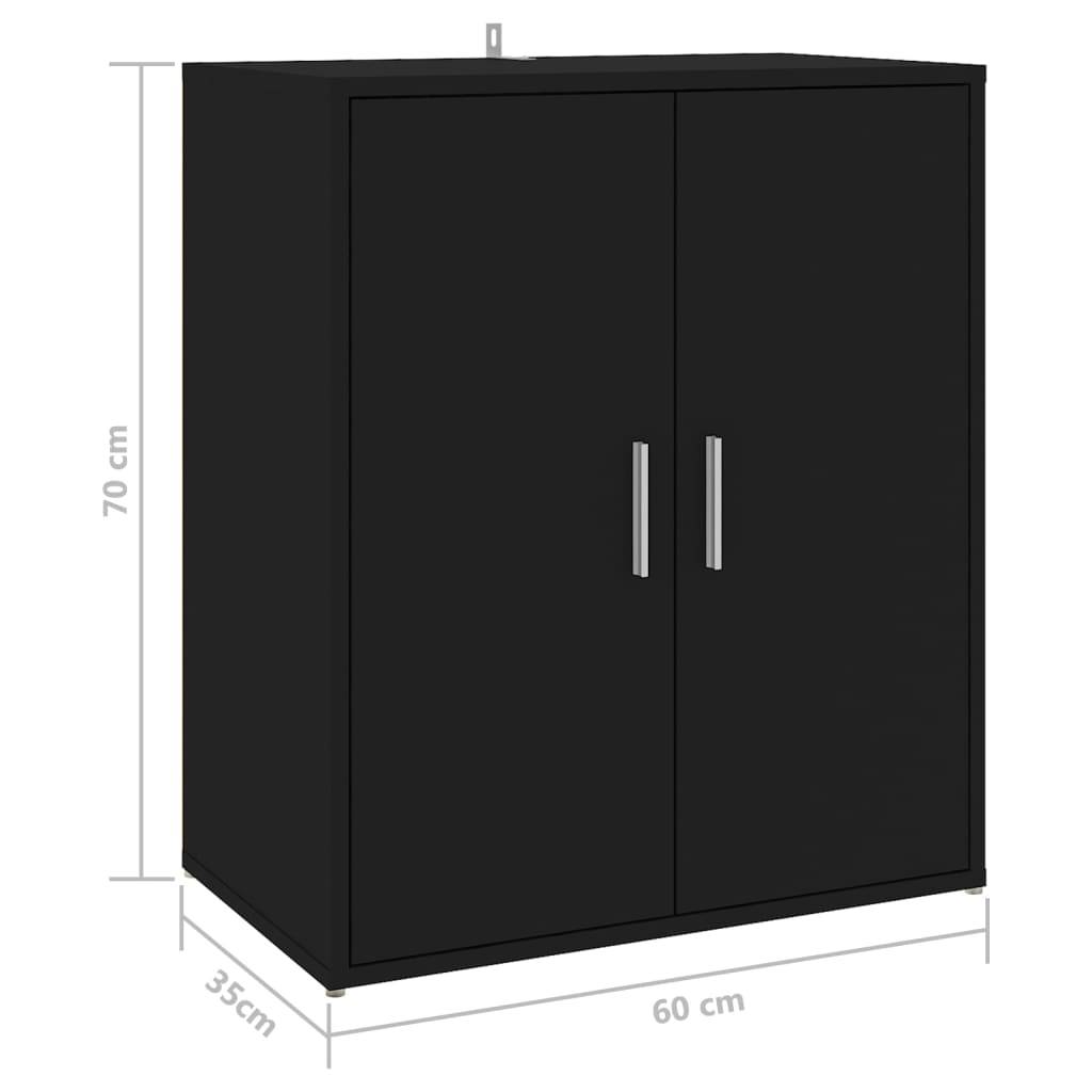 vidaXL Schuhschrank Schwarz 60x35x70 cm Holzwerkstoff