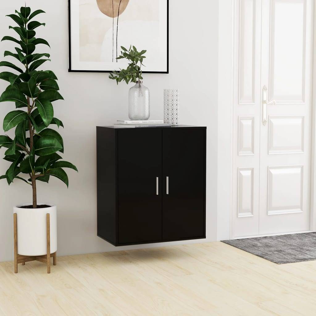 vidaXL Schuhschrank Schwarz 60x35x70 cm Holzwerkstoff