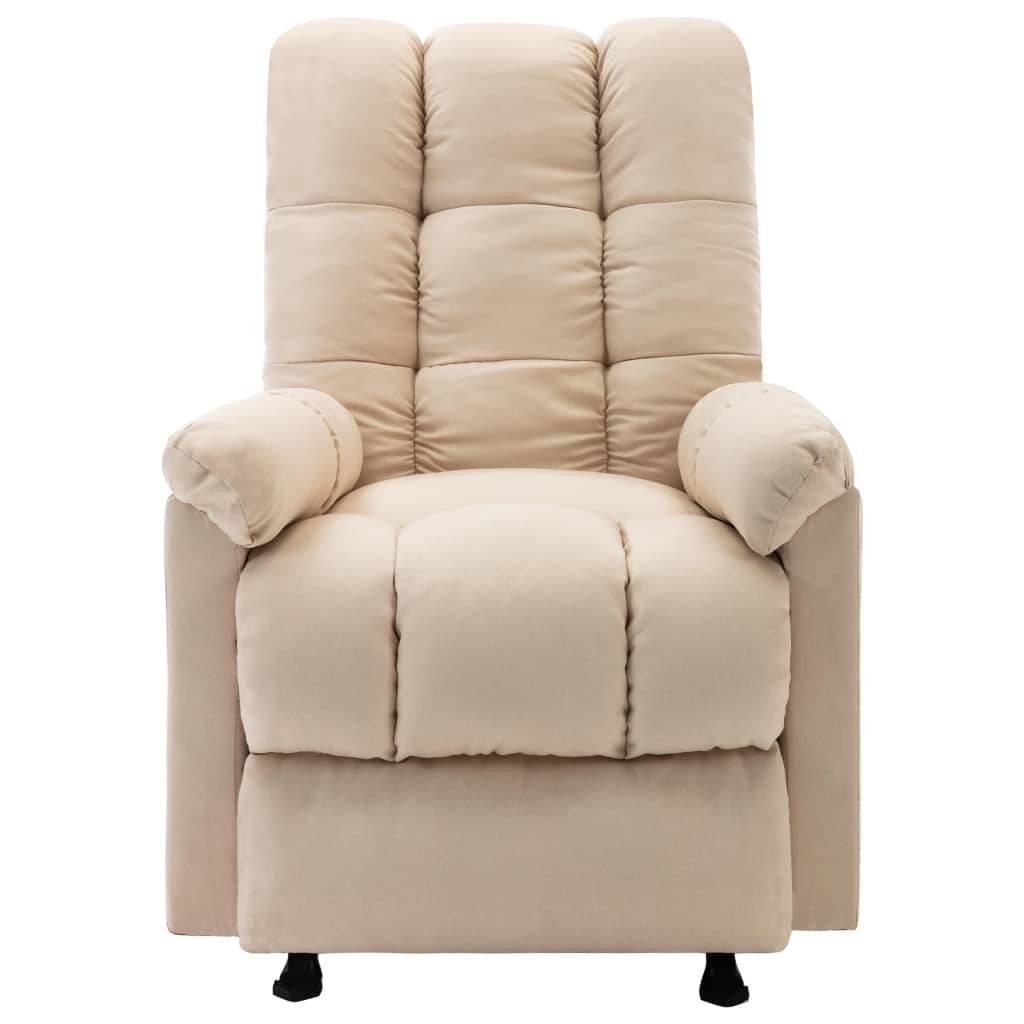 vidaXL Massagesessel Creme Stoff