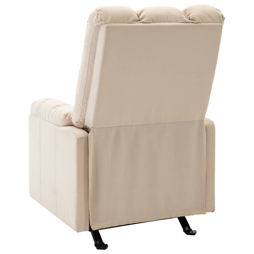 vidaXL Massagesessel Creme Stoff