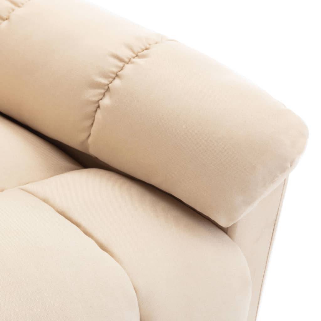 vidaXL Massagesessel Creme Stoff