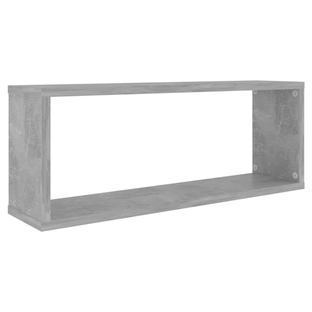 vidaXL Würfelregale 2 Stk. Betongrau 60x15x23 cm Holzwerkstoff