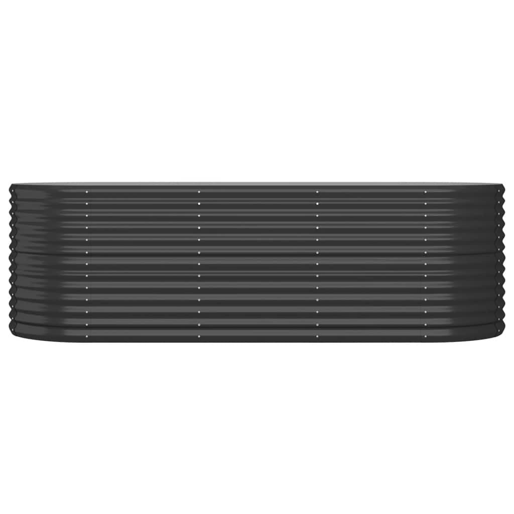 vidaXL Hochbeet Pulverbeschichteter Stahl 224x80x68 cm Anthrazit