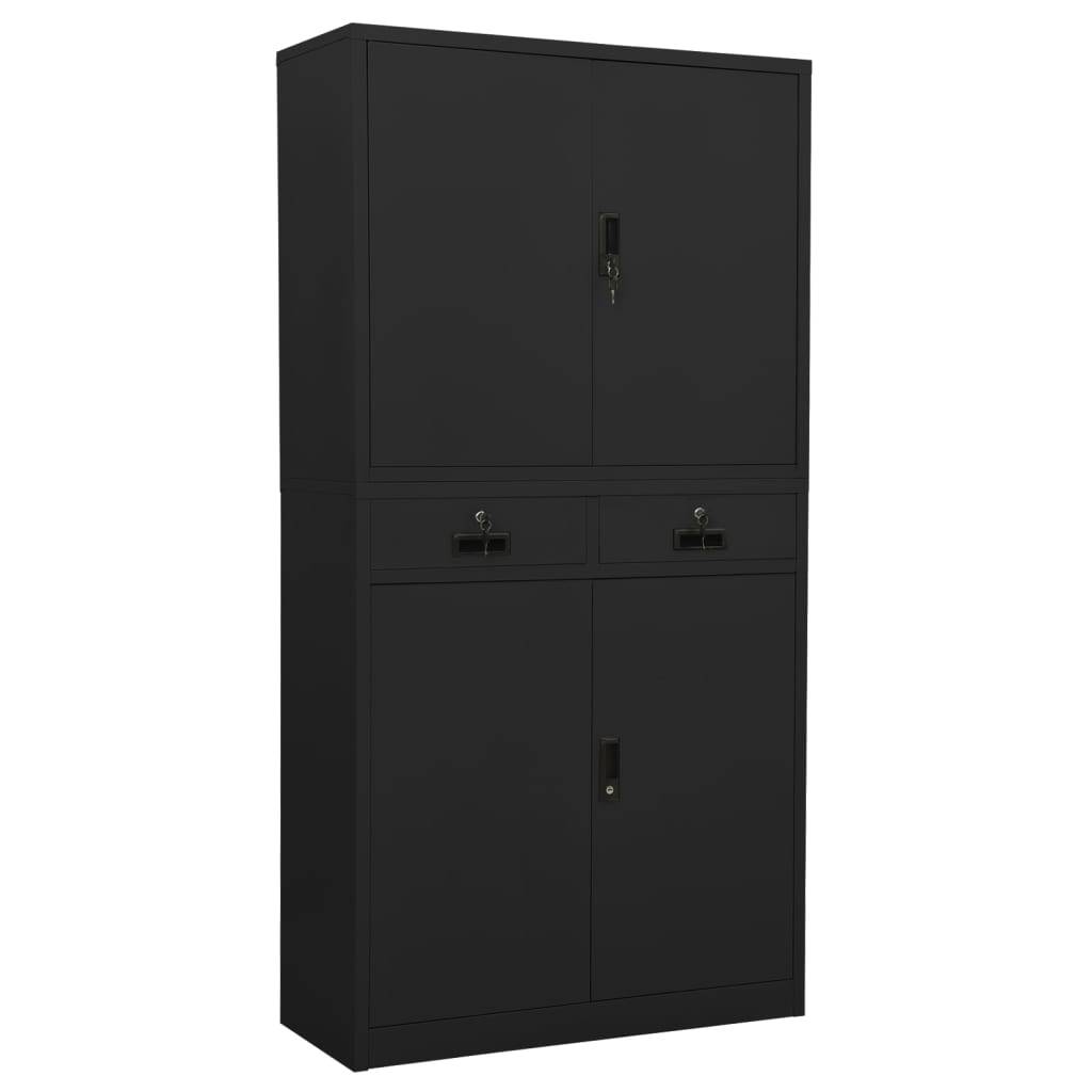 vidaXL Büroschrank Anthrazit 90x40x180 cm Stahl