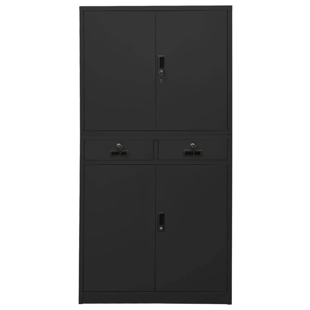 vidaXL Büroschrank Anthrazit 90x40x180 cm Stahl