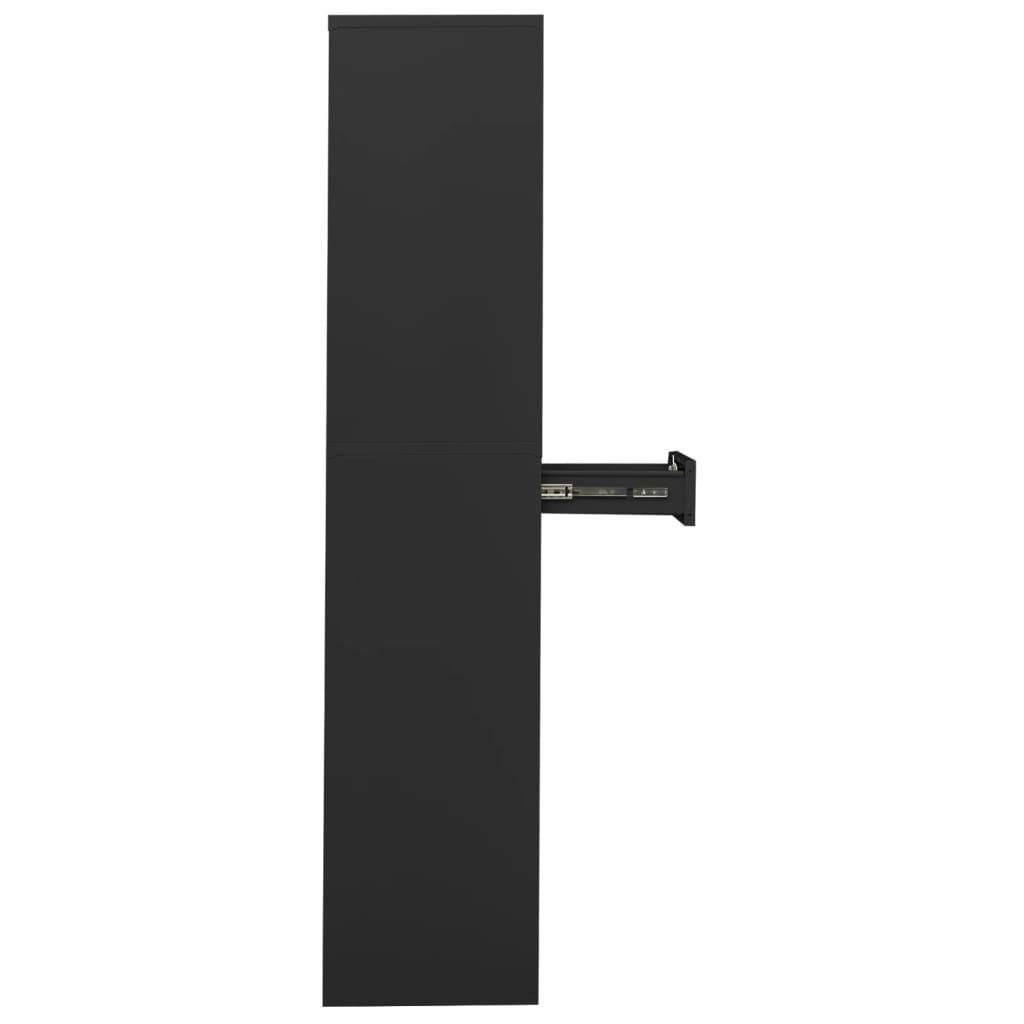 vidaXL Büroschrank Anthrazit 90x40x180 cm Stahl
