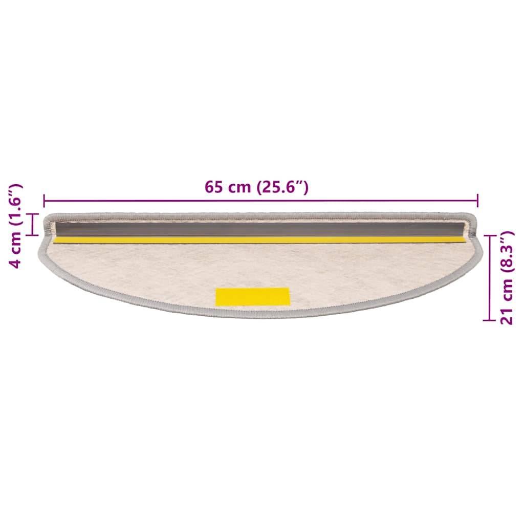 vidaXL Treppenmatten Selbstklebend Sisal-Look 15 Stk. 65x21x4 Platina