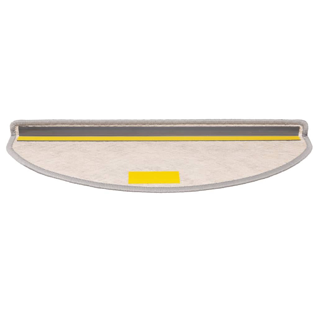 vidaXL Treppenmatten Selbstklebend Sisal-Look 15 Stk. 65x21x4 Platina