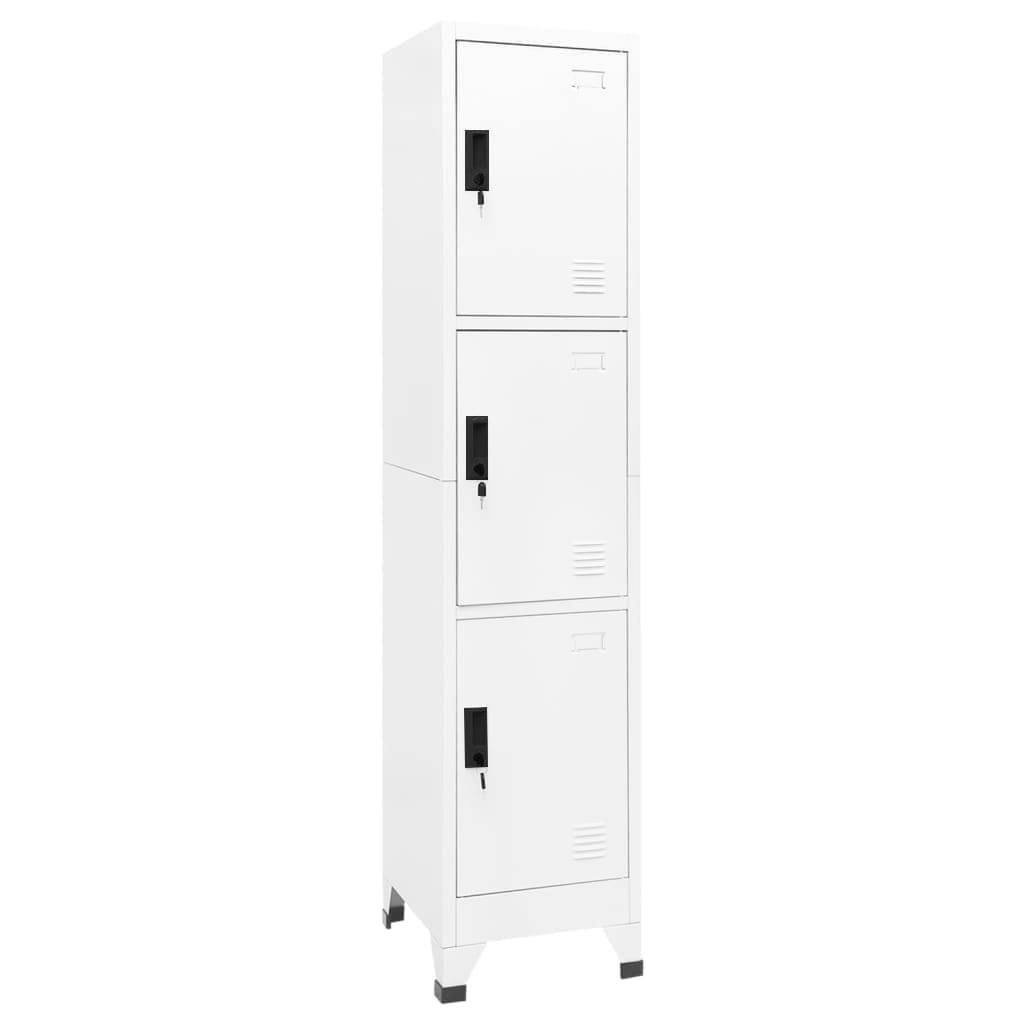 vidaXL Schließfachschrank Weiß 38x45x180 cm Stahl