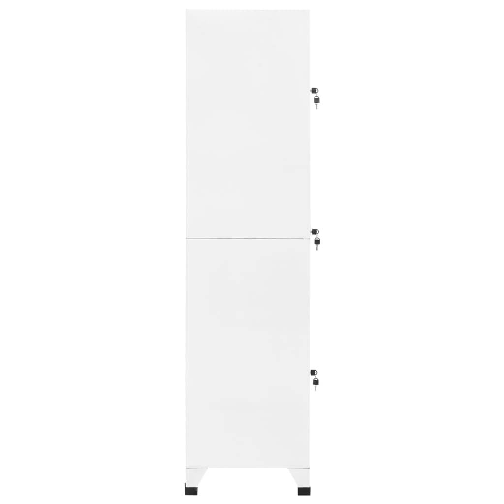vidaXL Schließfachschrank Weiß 38x45x180 cm Stahl