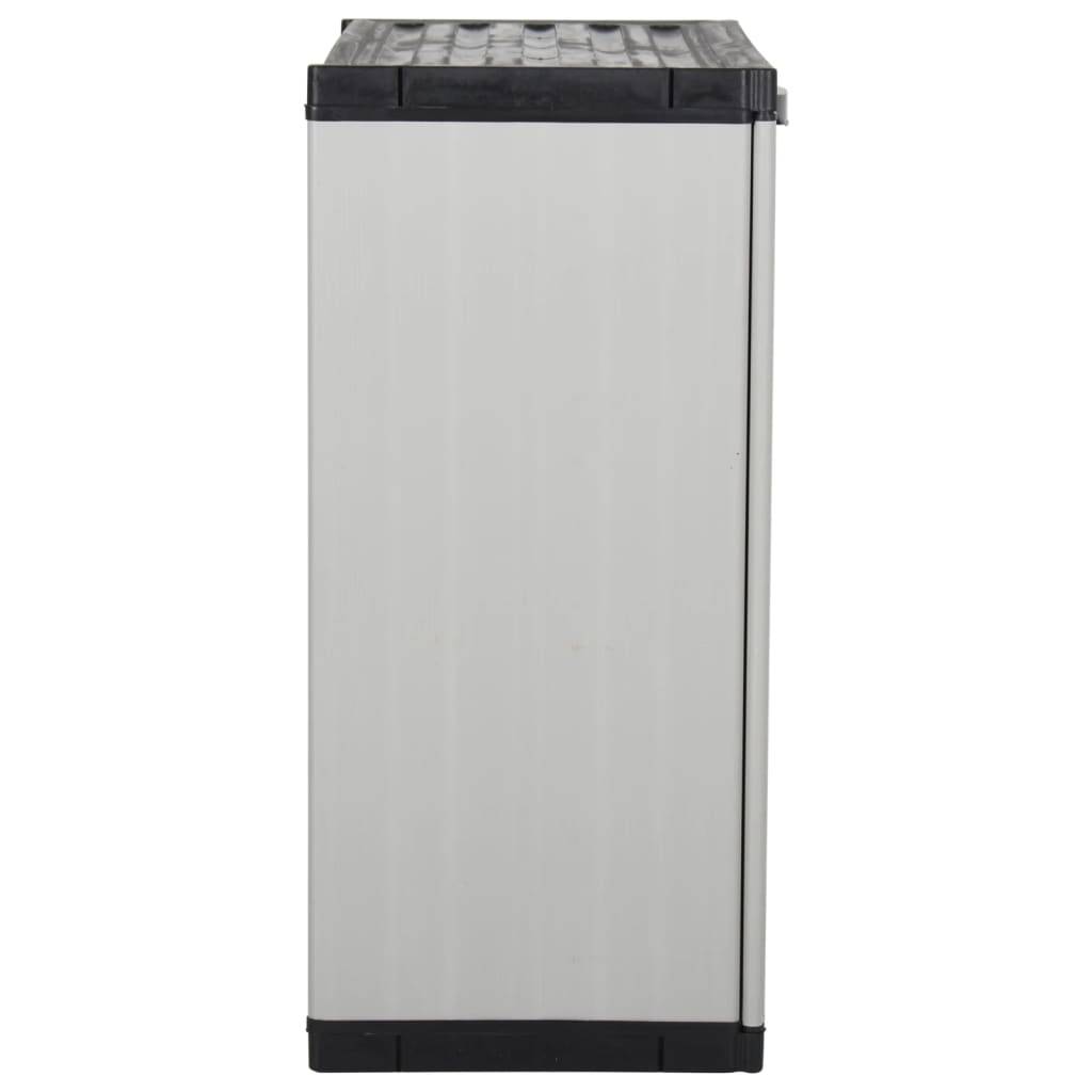 vidaXL Garten-Lagerschrank mit 1 Boden Grau und Schwarz 68x40x85 cm