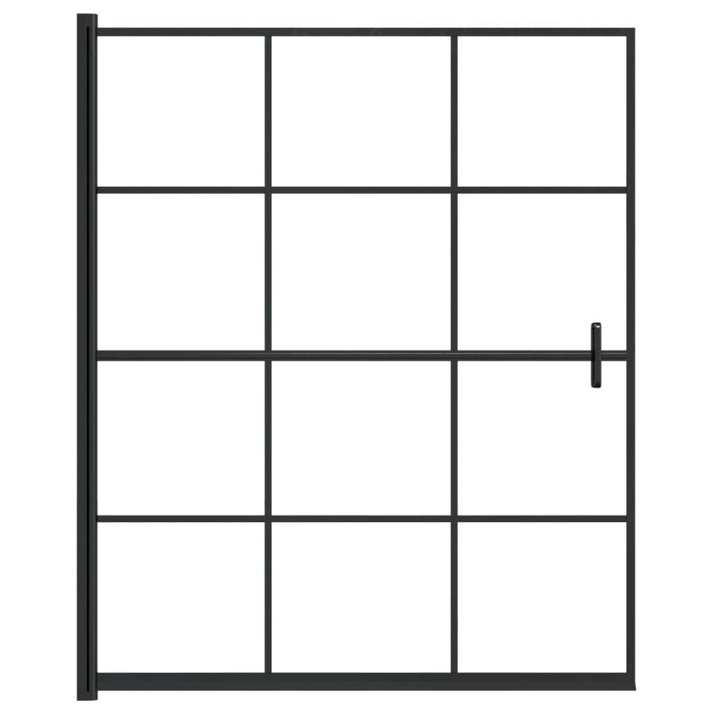 vidaXL Duschkabine ESG 116x140 cm Schwarz