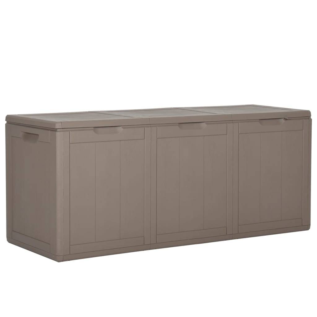 vidaXL Garten-Aufbewahrungsbox 270 L Braun PP-Holzoptik