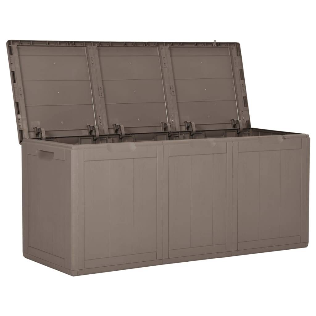 vidaXL Garten-Aufbewahrungsbox 270 L Braun PP-Holzoptik
