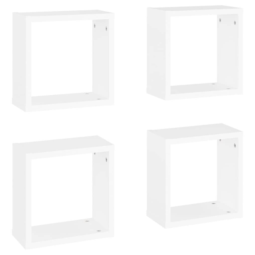 vidaXL Würfelregale 4 Stk. Weiß 30x15x30 cm