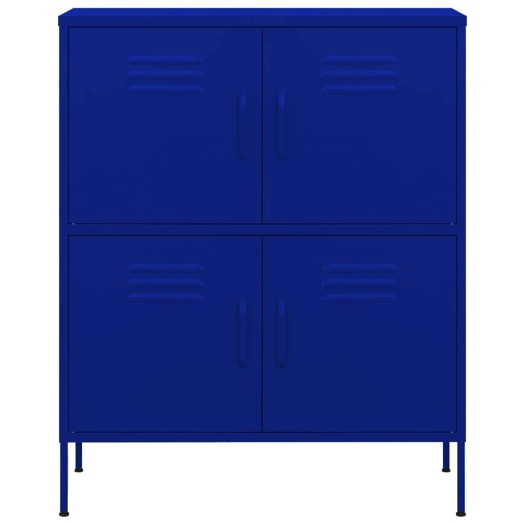 vidaXL Lagerschrank Marineblau 80x35x101,5 cm Stahl
