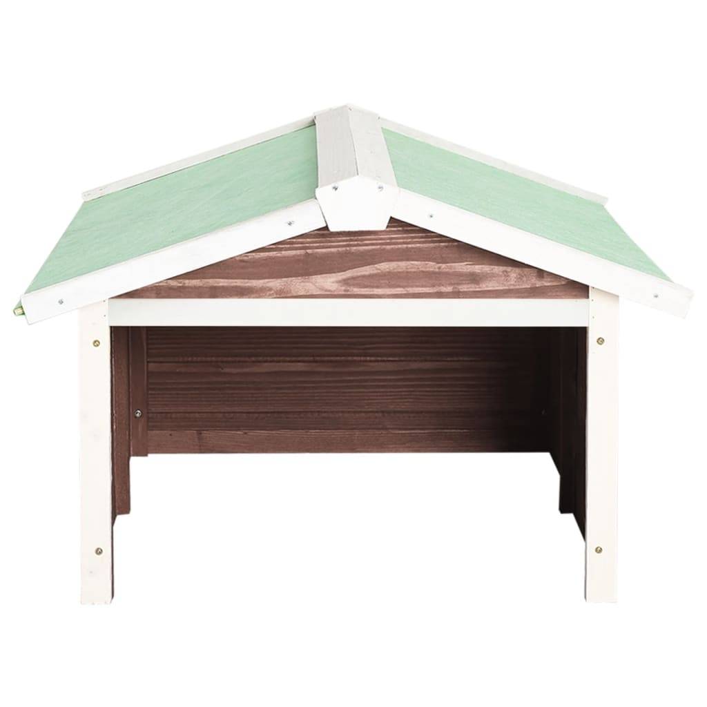 vidaXL Roboter-Rasenmäher Garage 72x87x50 cm Mocca Weiß Tannenholz