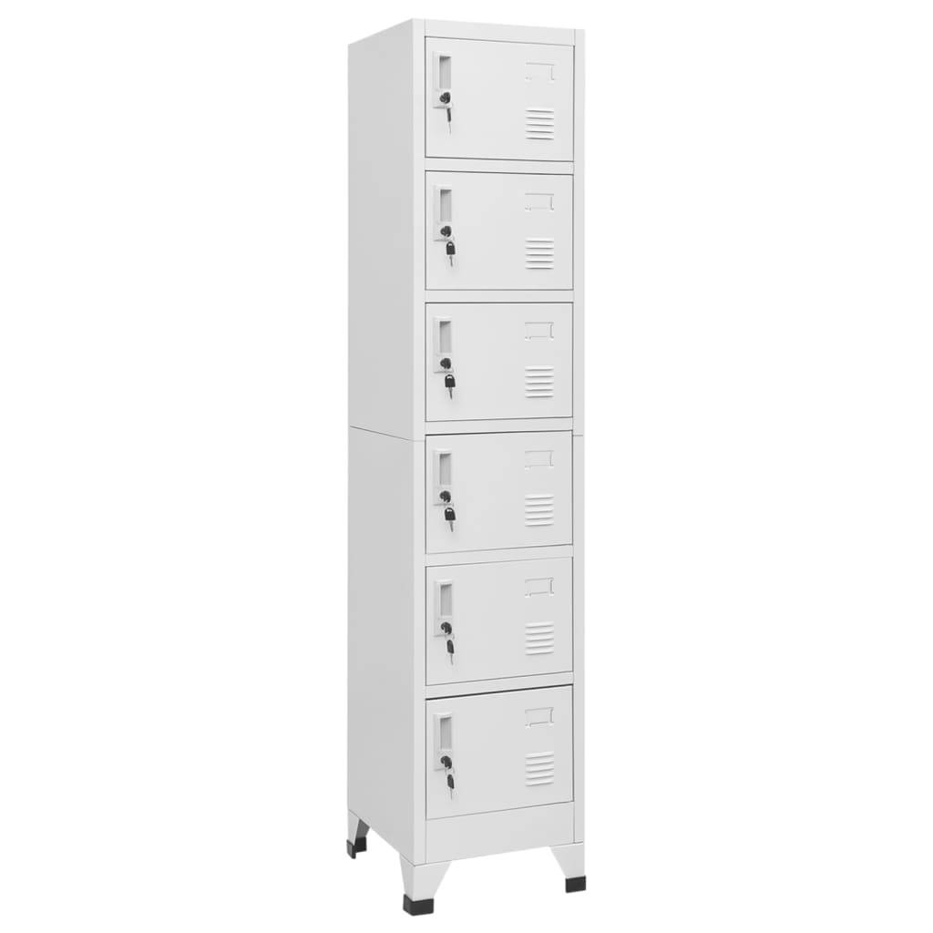 vidaXL Schließfachschrank Hellgrau 38x40x180 cm Stahl