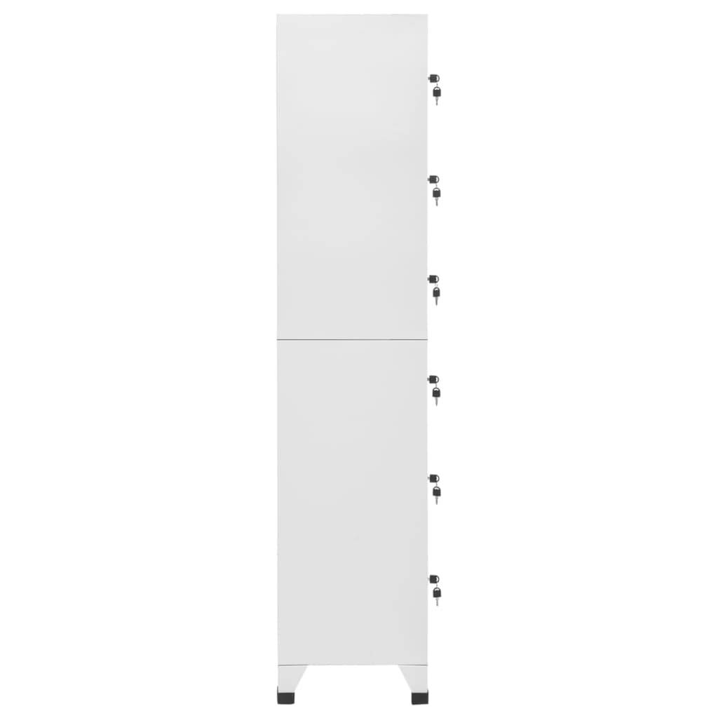 vidaXL Schließfachschrank Hellgrau 38x40x180 cm Stahl