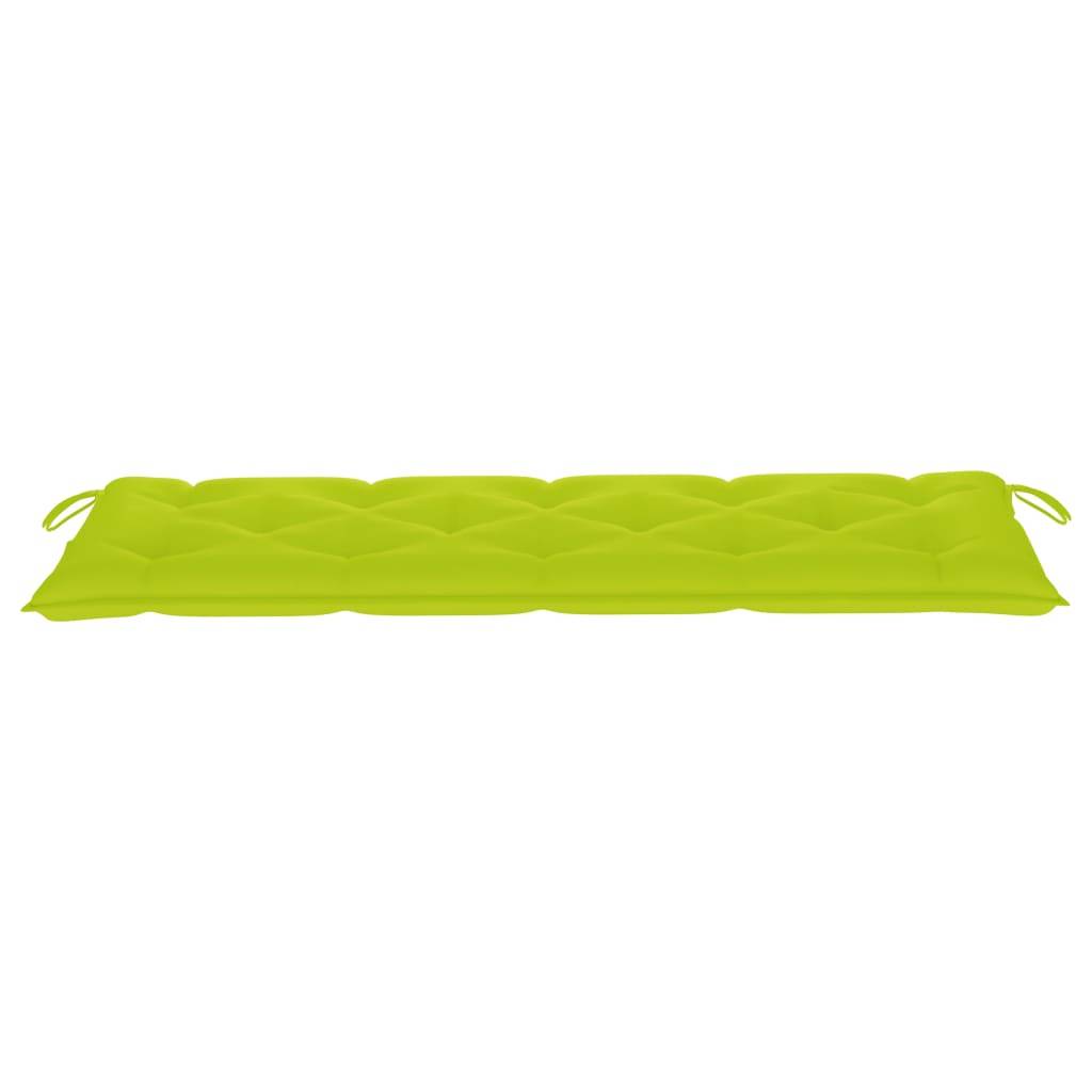 vidaXL Stapelbare Gartenbank mit Auflage 159 cm Massivholz Teak