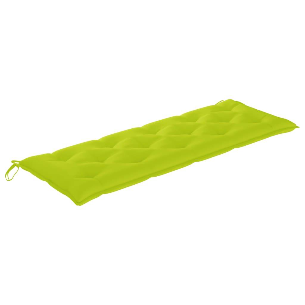 vidaXL Stapelbare Gartenbank mit Auflage 159 cm Massivholz Teak