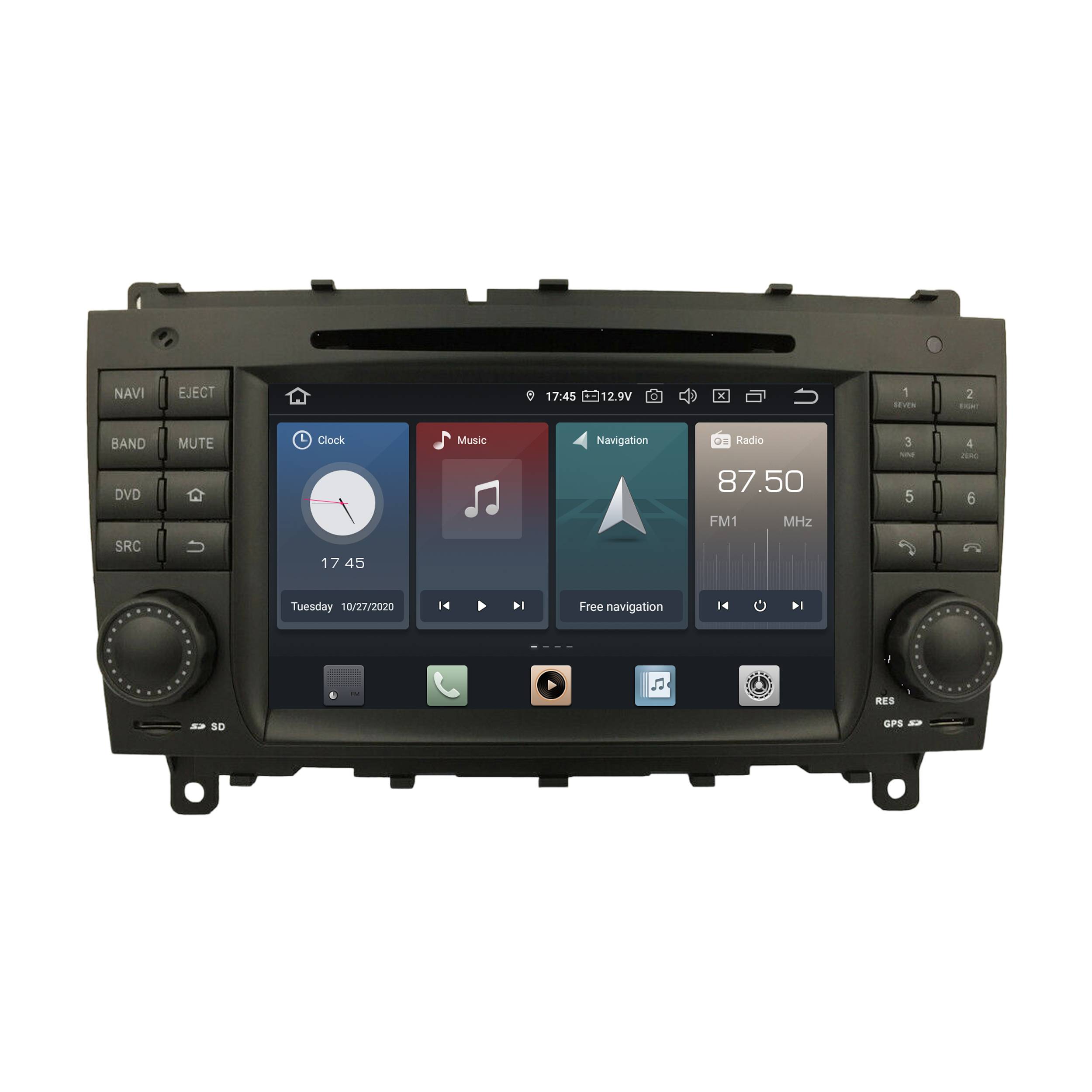 Für Mercedes CLK W209 7" Touchscreen Android Autoradio DVD CarPlay Navigation