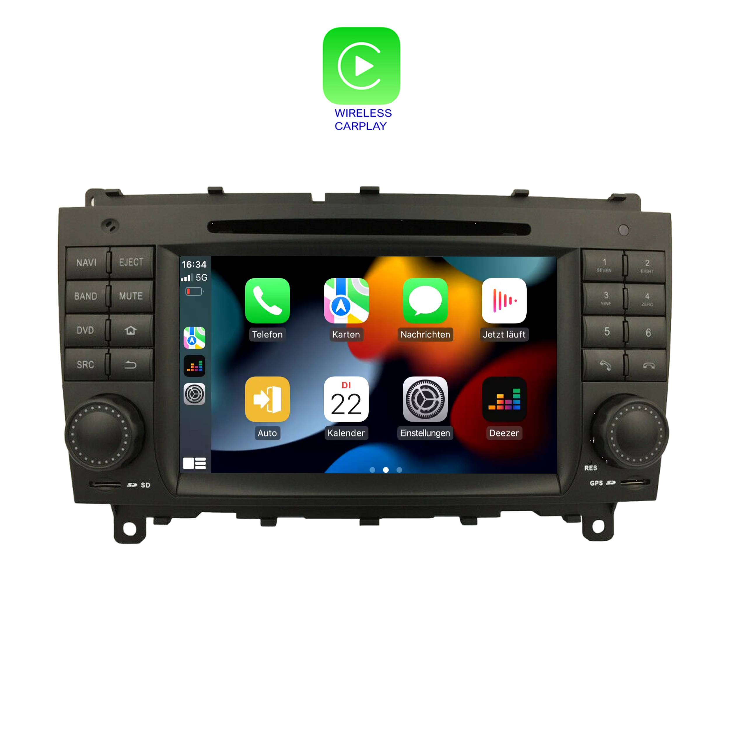 Für Mercedes CLK W209 7" Touchscreen Android Autoradio DVD CarPlay Navigation