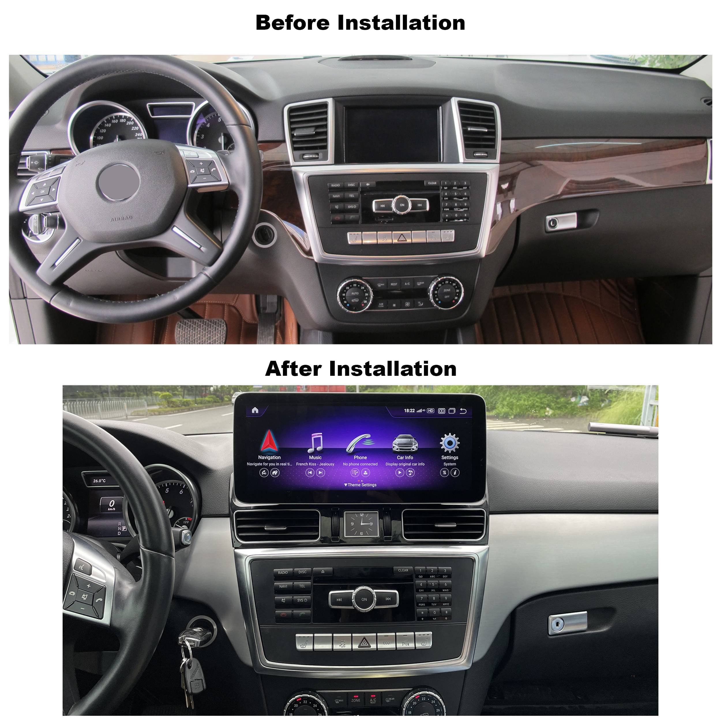 Für Mercedes ML GL W166 X166 NTG 4X 12" Touch Android GPS Navigation Carplay