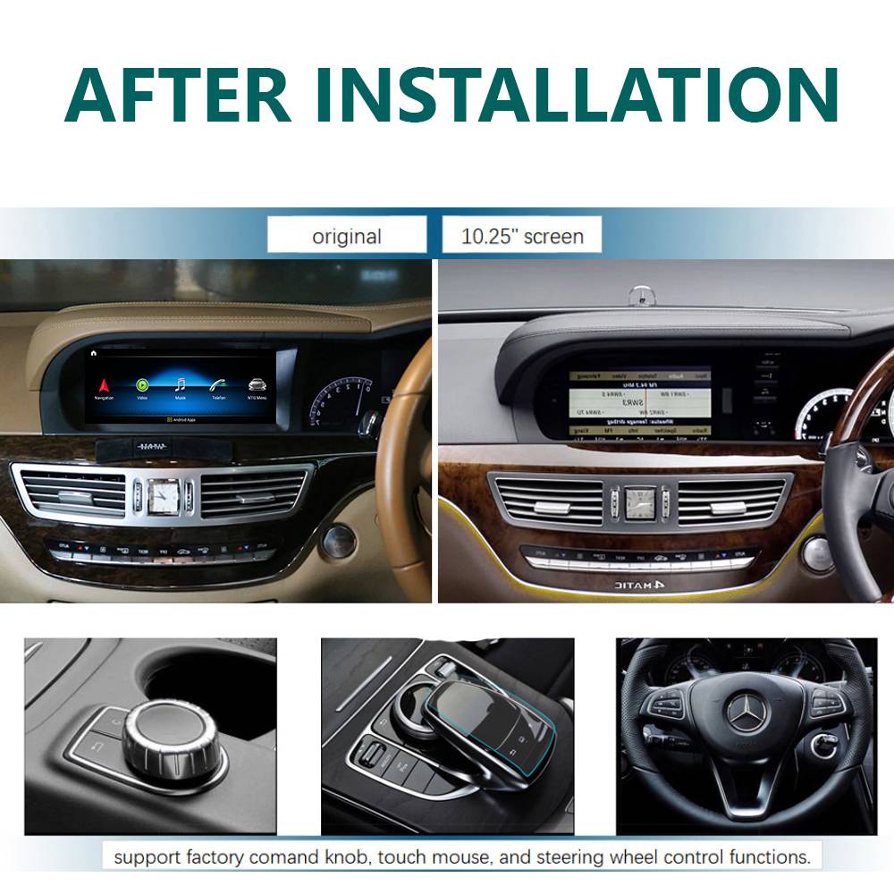 Für Mercedes S / CL W221 W216 RHD 10" Touchscreen Android GPS Navigation CarPlay
