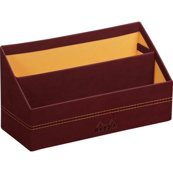Rhodia Rhodiarama Briefständer aus Kunstleder, 25x10x14 cm - Weinrot 194603C Rhodia Rhodiarama Briefständer aus Kunstleder, 25x10x14 cm - Weinrot 194603C