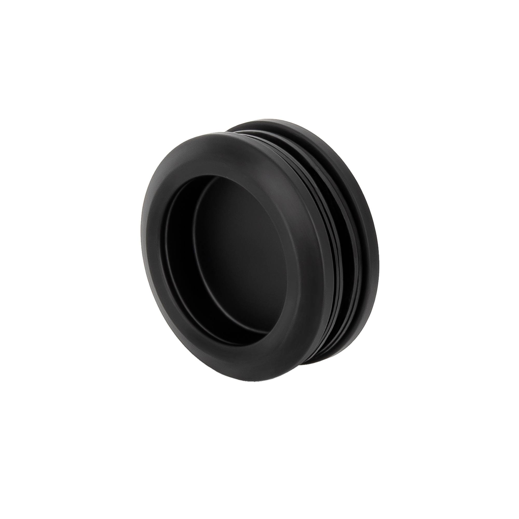 SCHMIDT security tools Muschelgriff B Edelstahl Schwarz Schiebetür-Griff Griffmulde Glastürgriff 58mm rund Türgriff Möbelgriff