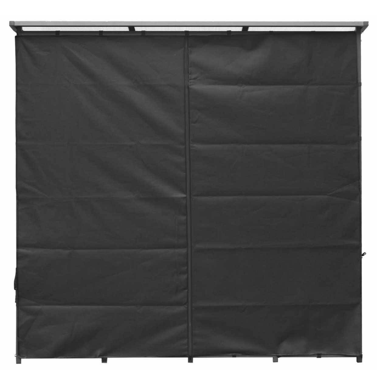 SCHMIDT security tools Schutzhülle 130x70x185cm Kaminholzregal Brennholzregal Abdeckplane Polyester Wetterschutz Front Rückwand