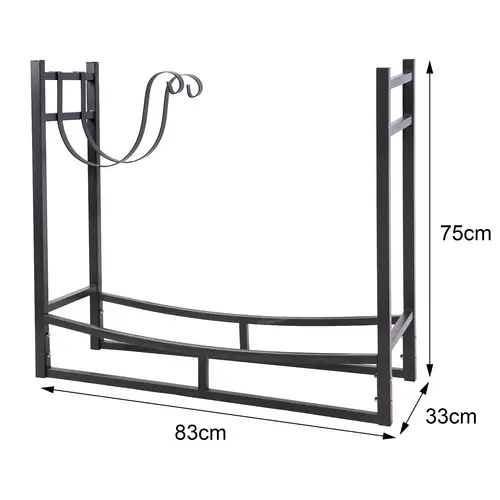 SCHMIDT security tools Kaminholzregal 83x33x75cm Schwarz Brennholzregal Holzstapelhilfe Holzunterstand Holz-Regal 2x extra Ablage-Haken SCHMIDT security tools Kaminholzregal 83x33x75cm Schwarz Brennholzregal Holzstapelhilfe Holzunterstand Holz-Regal 2x extra Ablage-Haken