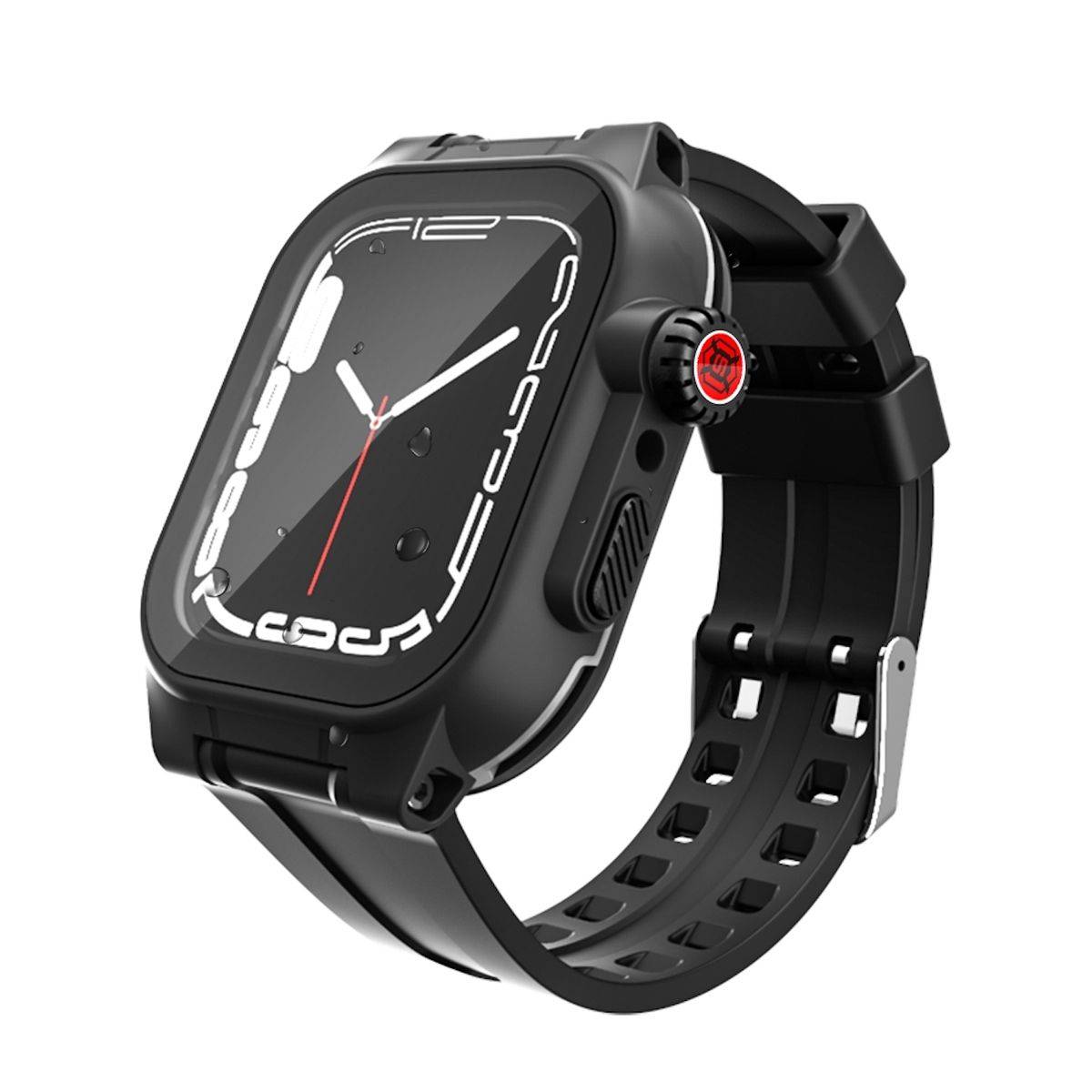 Für Apple Watch Serie 9 8 7 45mm TPU Silikon Hülle + Hart Glas + Band