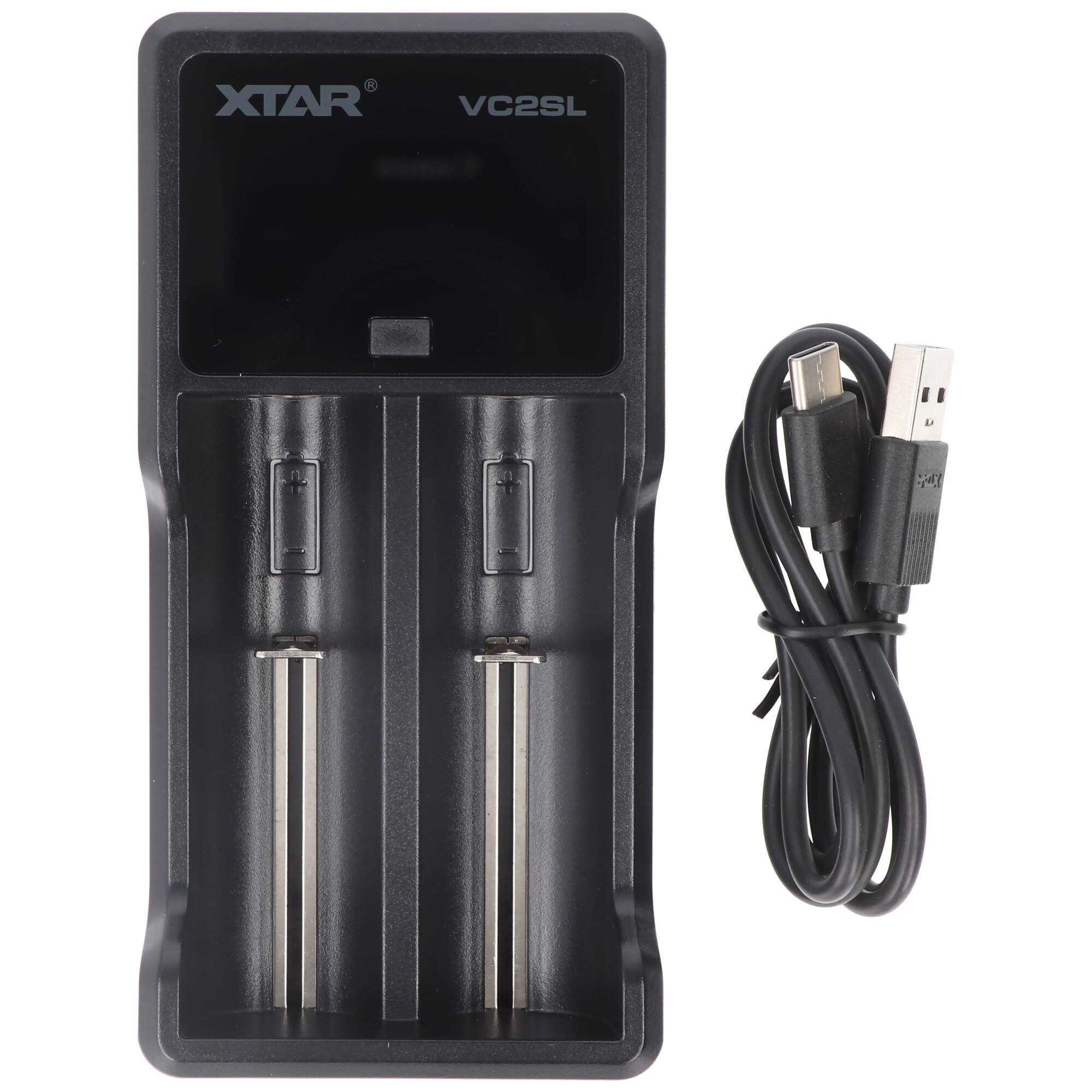 Xtar VC2SL Schnell-Ladegerät für Li-ion 3,6V bis 3,7V und NiMH 1,2V Akku, ohne Netzteil