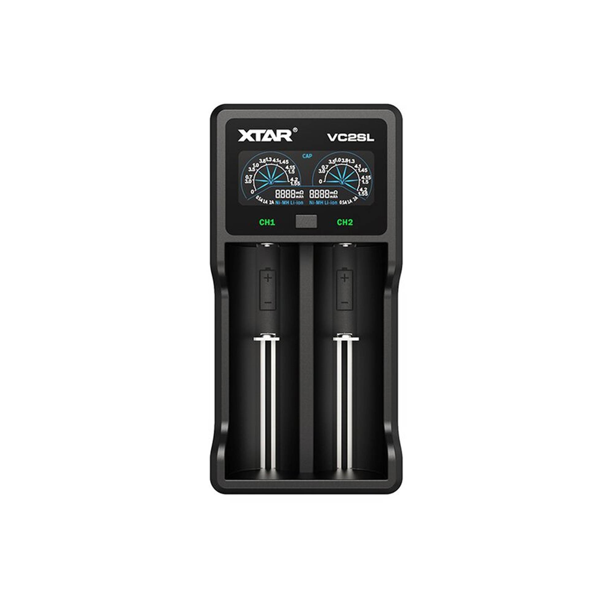 Xtar VC2SL Schnell-Ladegerät für Li-ion 3,6V bis 3,7V und NiMH 1,2V Akku, ohne Netzteil