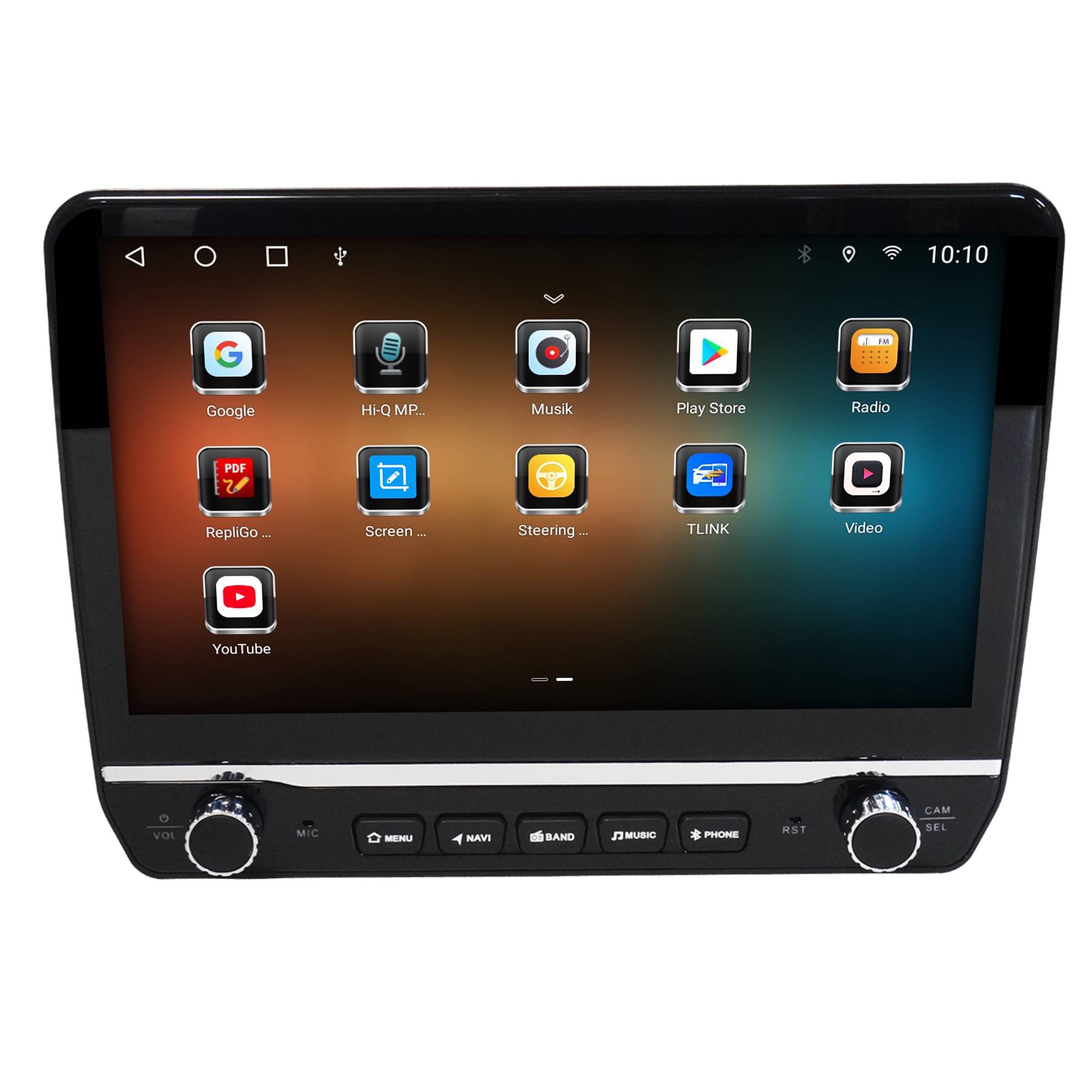 Universal 1 Din 10" Touch Android Autoradio GPS Navigation CarPlay AndroidAuto