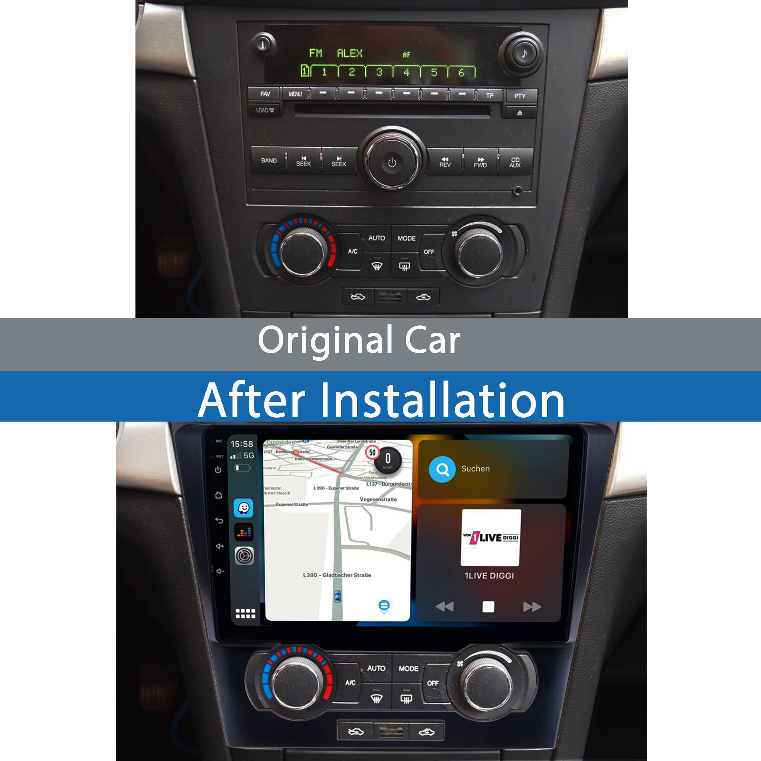 Für Chevrolet Epica 9" Touchscreen Android Autoradio GPS Navigation CarPlay USB