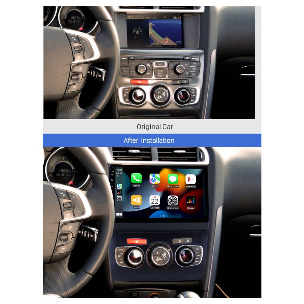 Für Citroen C4L 10.1" Touchscreen Android Autoradio Navi GPS CarPlay Bluetooth
