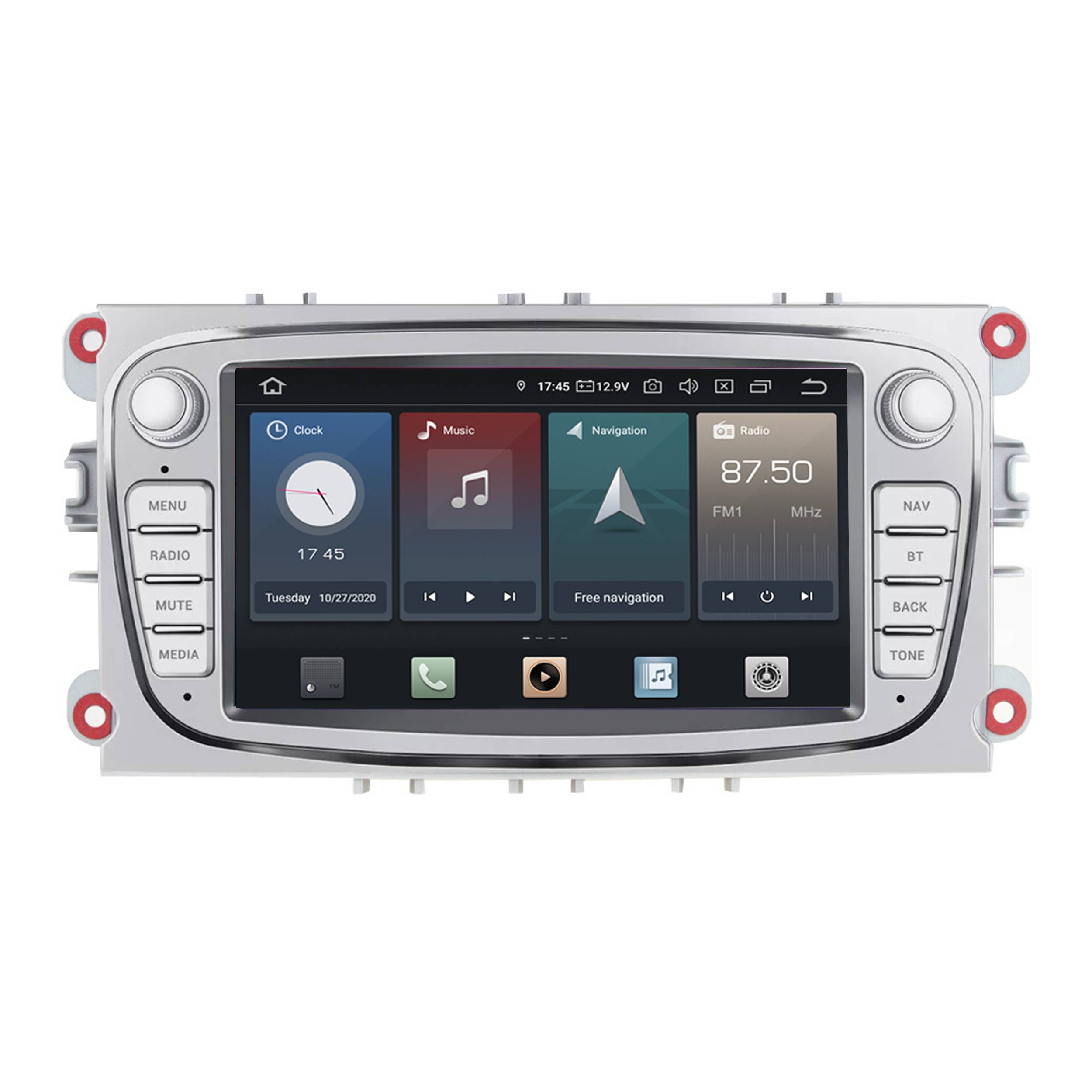 Für Ford Mondeo Focus S-MAX C-MAX Galaxy Kuga 7" Android Autoradio Navi CarPlay