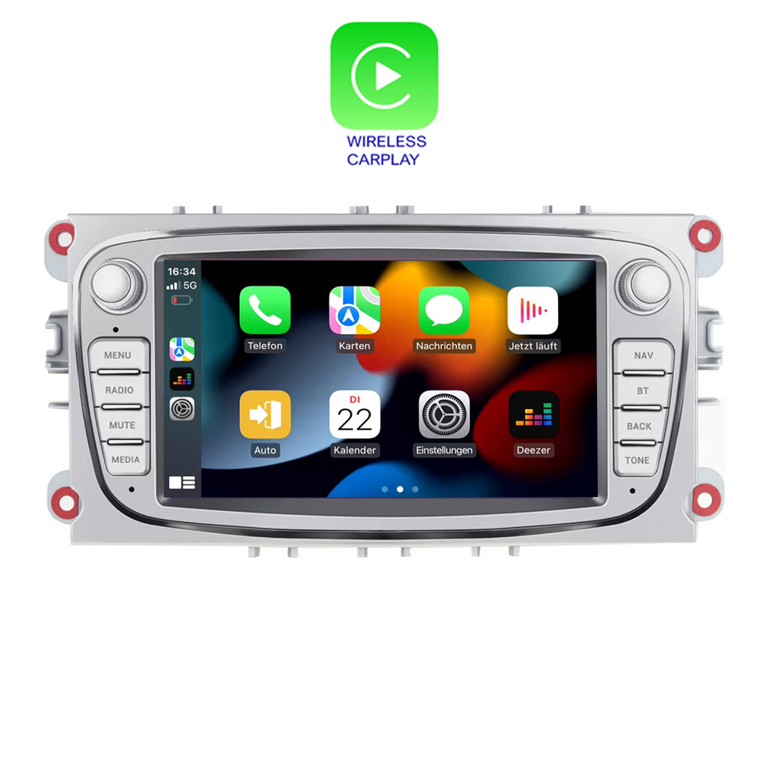 Für Ford Mondeo Focus S-MAX C-MAX Galaxy Kuga 7" Android Autoradio Navi CarPlay