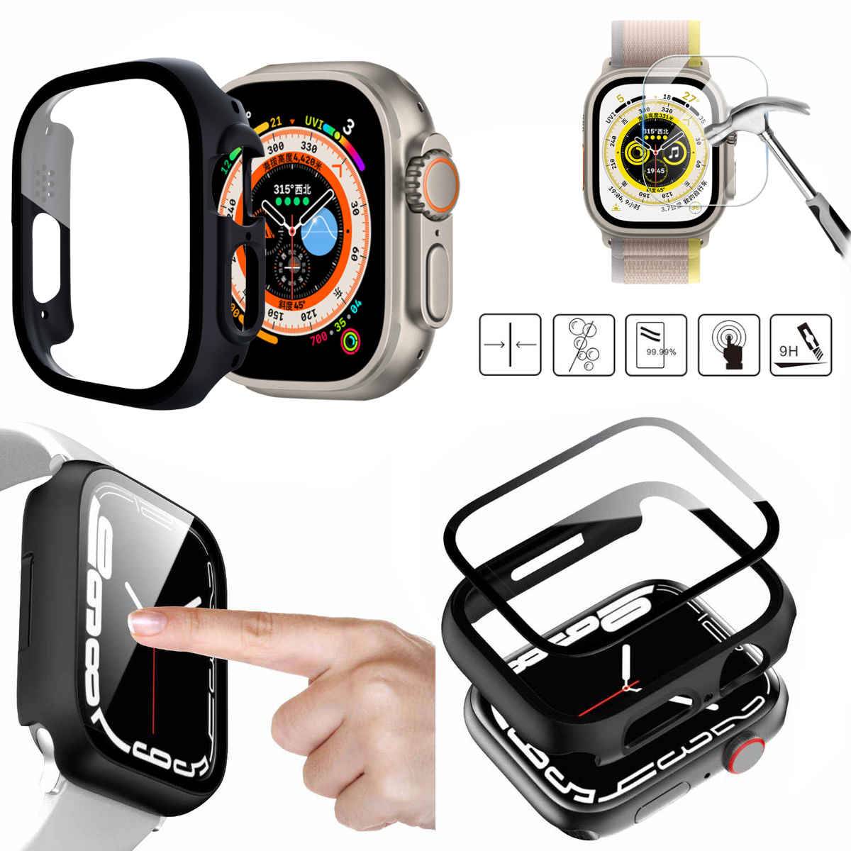 Für Apple Watch Ultra 1 + 2 49mm Watch Hülle Cover Case + H9 Hart Glas