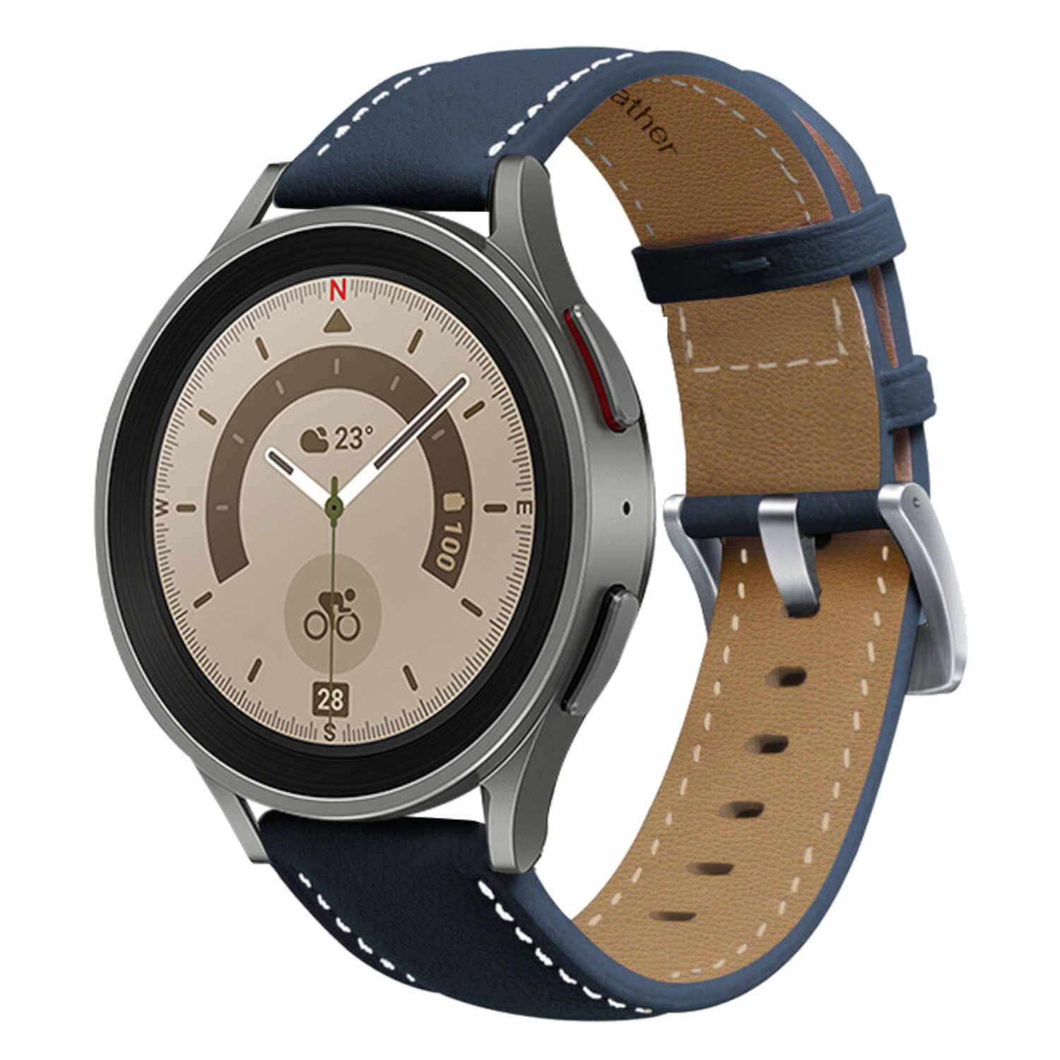 Für Samsung Galaxy Watch FE 6 5 4 Normal Pro Classic Leder Armband